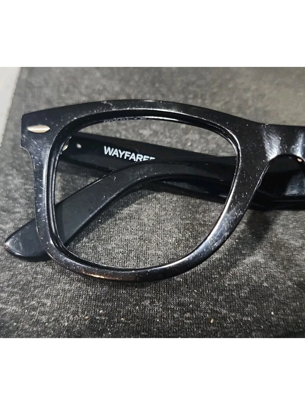 Ray Ban RB2140 901 Black Wayfarer Scratched Sunglasses Frame 50-22 150